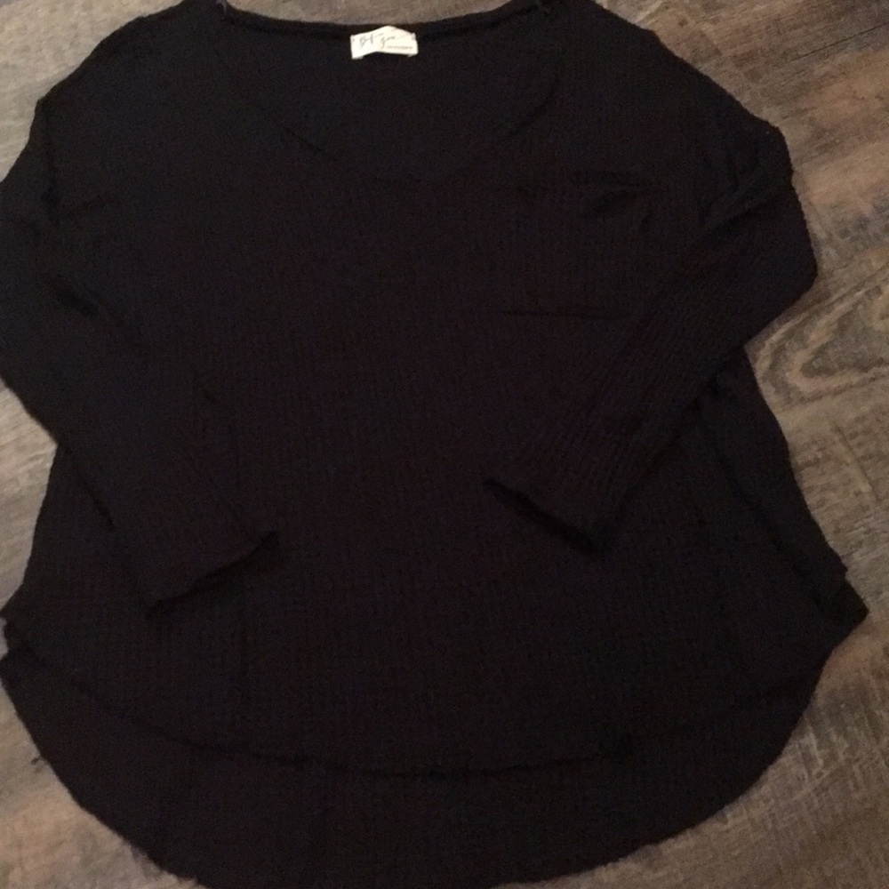 Waffle long sleeve top